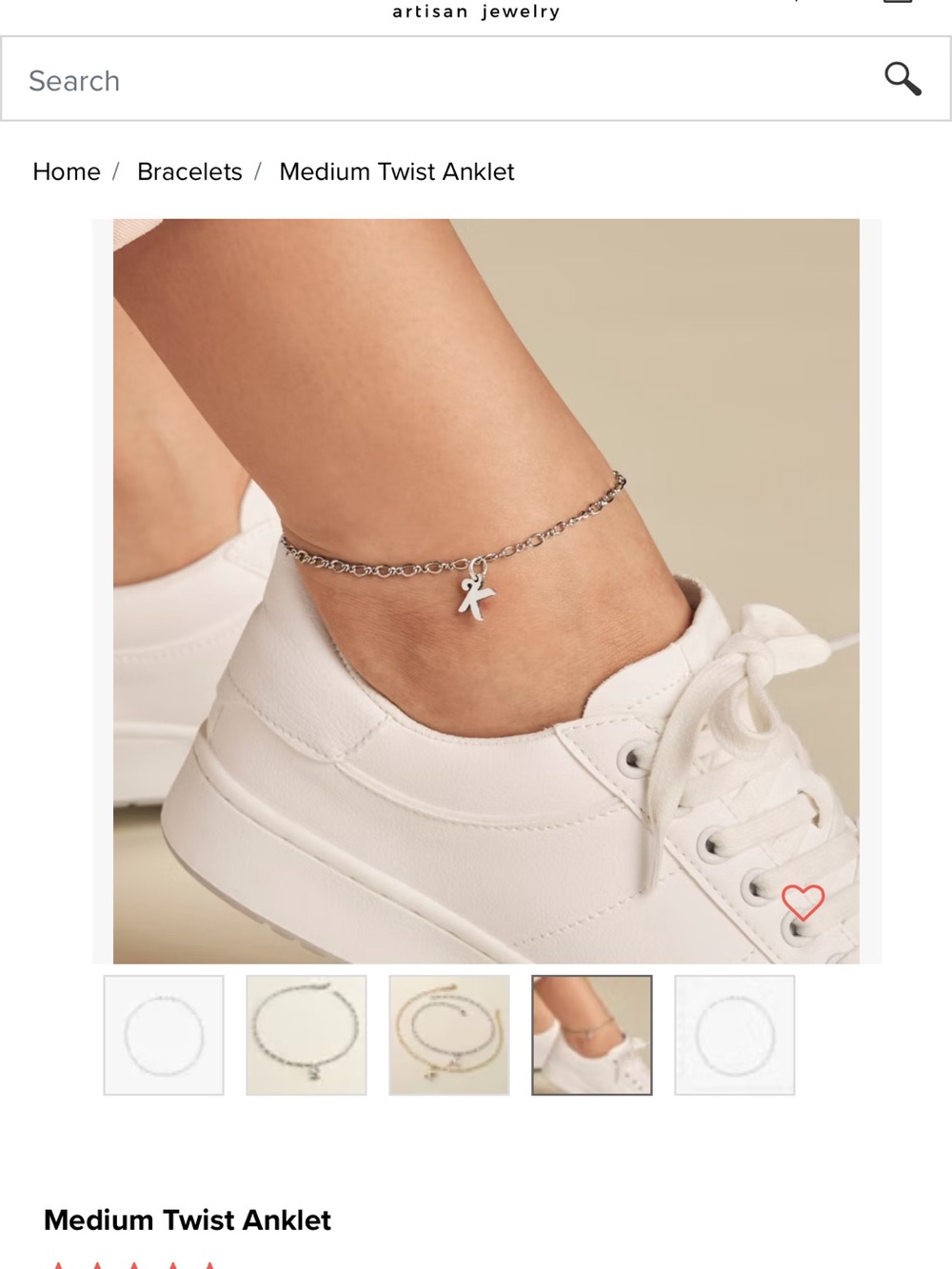 Twist anklet